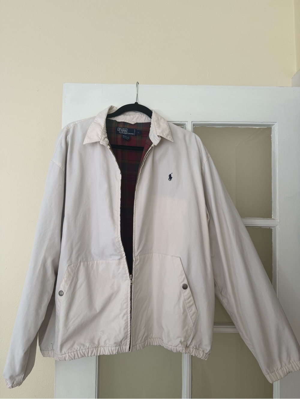 Ralph Lauren Cream Lightweight Harrington Jacket